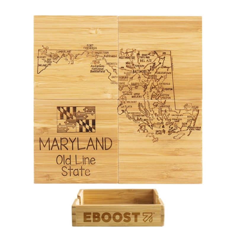 Custom Maryland Puzzle Coaster Set
