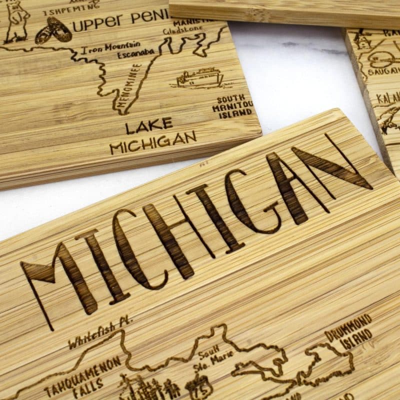 Custom Michigan Puzzle Coaster Set - 2