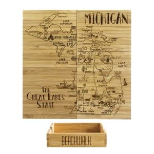 Custom Michigan Puzzle Coaster Set