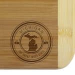 Custom Michigan State Stamp 2-Tone 11" Cutting Board - 1