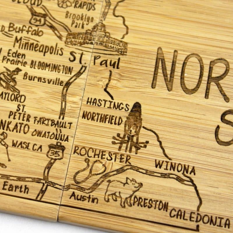 Custom Minnesota Puzzle Coaster Set - 3