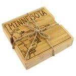 Custom Minnesota Puzzle Coaster Set - 4
