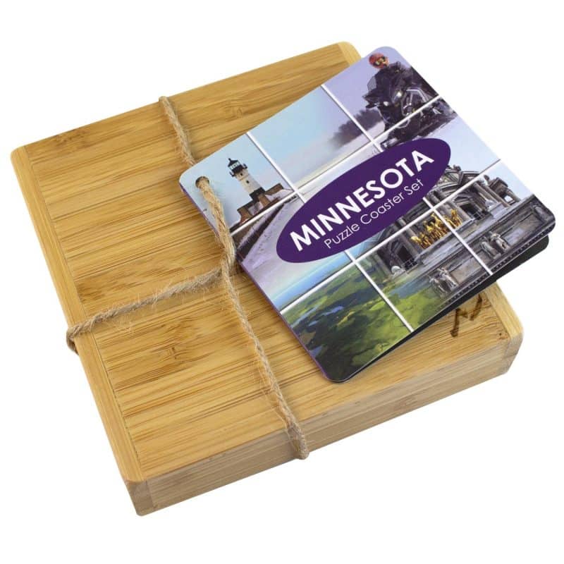 Custom Minnesota Puzzle Coaster Set - 5