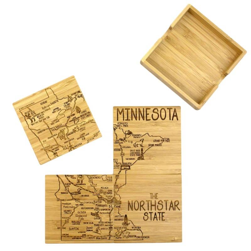 Custom Minnesota Puzzle Coaster Set - 6