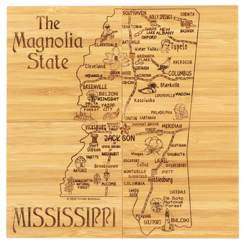 Custom Mississippi Puzzle Coaster Set - 3