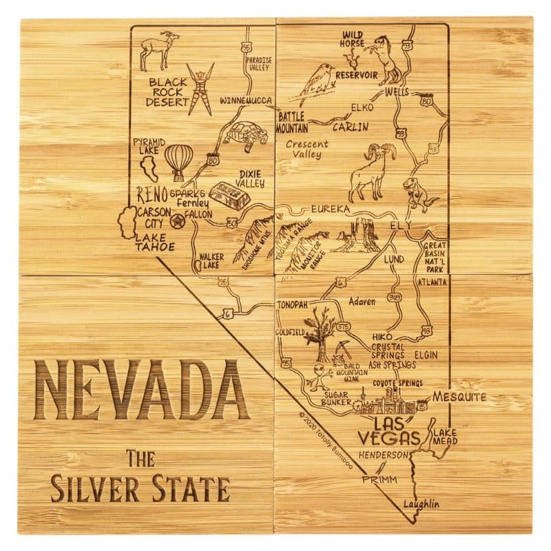 Custom Nevada Puzzle Coaster Set - 2