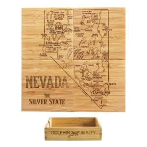 Custom Nevada Puzzle Coaster Set