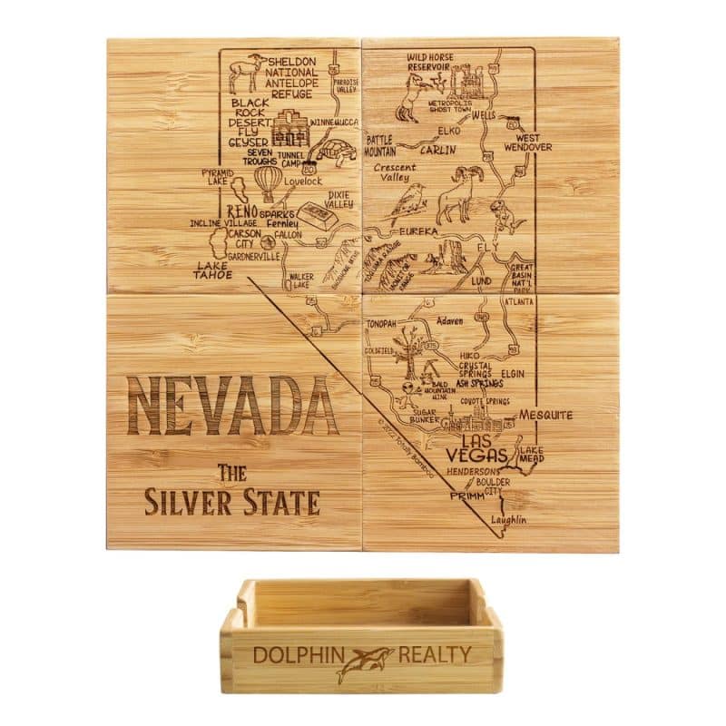 Custom Nevada Puzzle Coaster Set