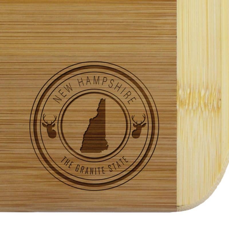 Custom New Hampshire State Stamp 2-Tone 11" Cutting Board - 1