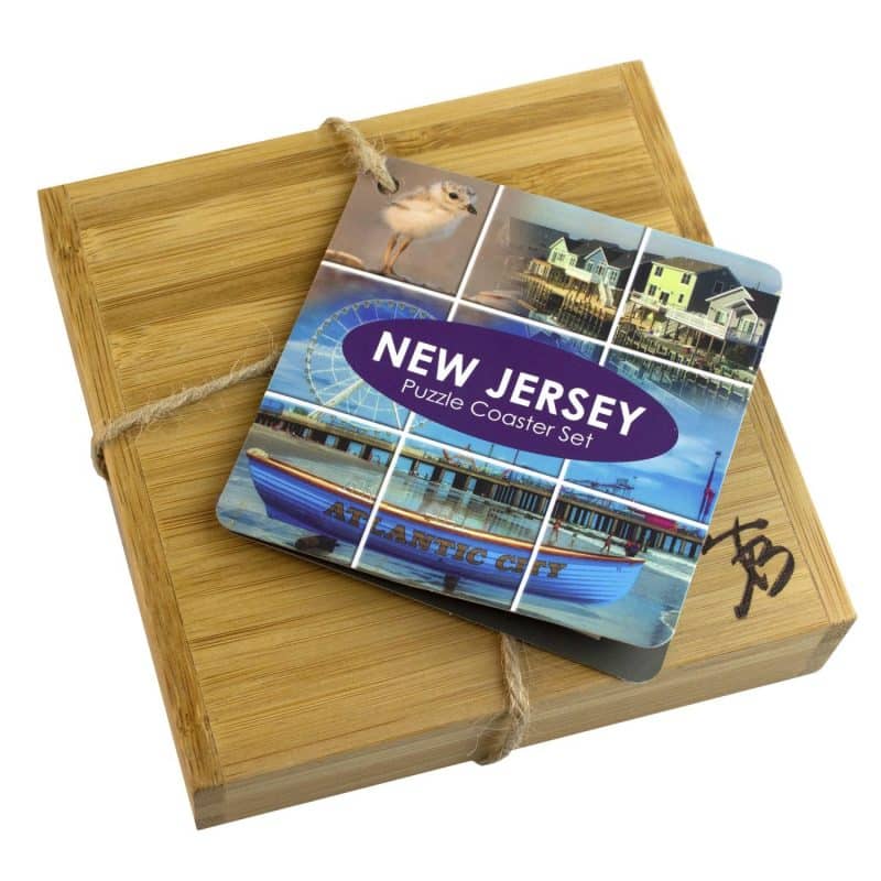 Custom New Jersey Puzzle Coaster Set - 4