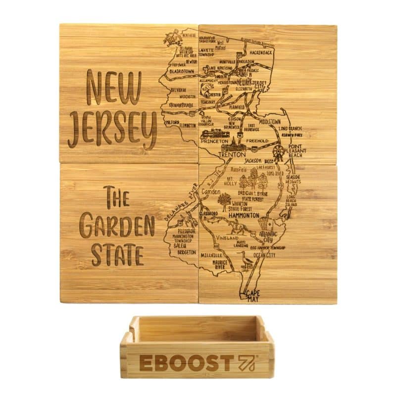 Custom New Jersey Puzzle Coaster Set