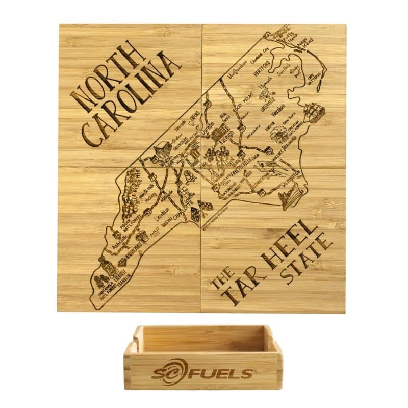 Custom North Carolina Puzzle Coaster Set