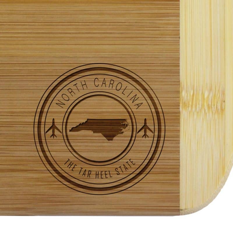 Custom North Carolina State Stamp 2-Tone 11" Cutting Board - 1