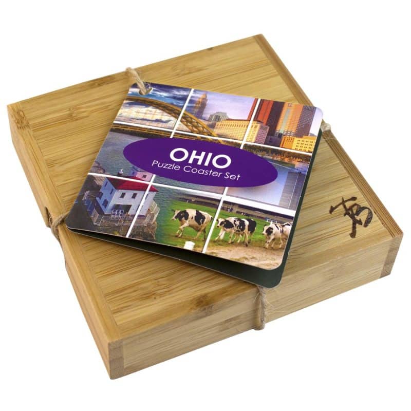Custom Ohio Puzzle Coaster Set - 5