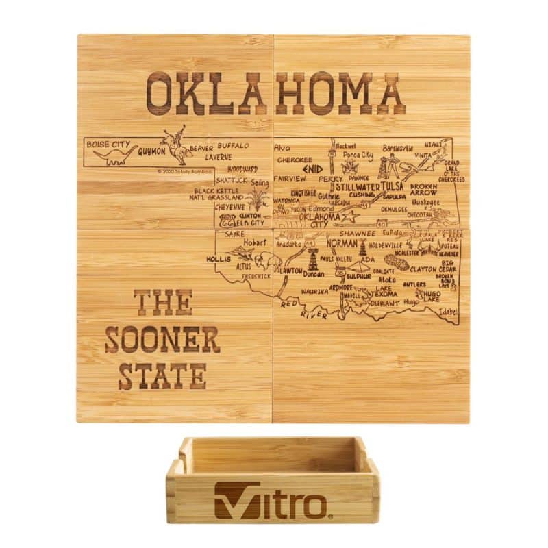 Custom Oklahoma Puzzle Coaster Set