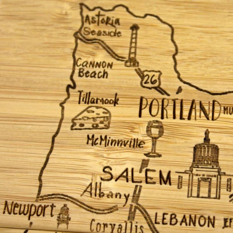 Custom Oregon Puzzle Coaster Set - 4