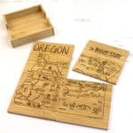 Custom Oregon Puzzle Coaster Set - 5