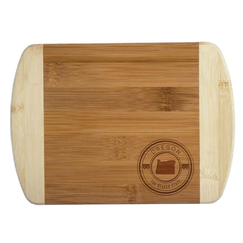 Custom Oregon State Stamp 2-Tone Bar Board