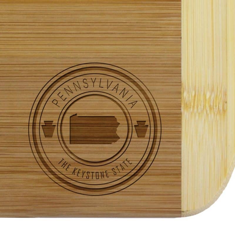 Custom Pennsylvania State Stamp 2-Tone 11" Cutting Board - 1