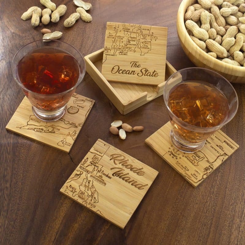 Custom Rhode Island Puzzle Coaster Set - 1