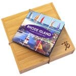 Custom Rhode Island Puzzle Coaster Set - 5