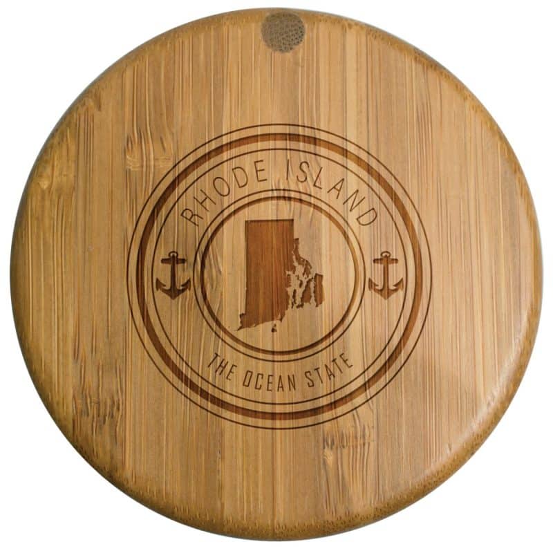Custom Rhode Island State Stamp Salt Box - 1