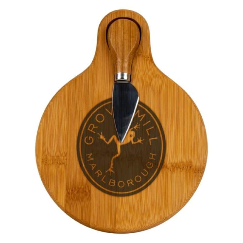 Custom Small Bamboo Cutting Board with Cheese Knife - 4