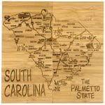 Custom South Carolina Puzzle Coaster Set - 2