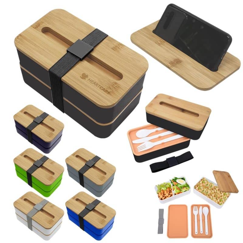 Custom Stackable Bento Box With Phone Stand