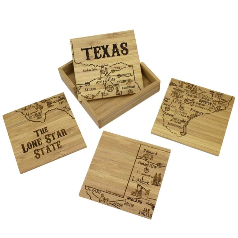 Custom Texas Puzzle Coaster Set - 1