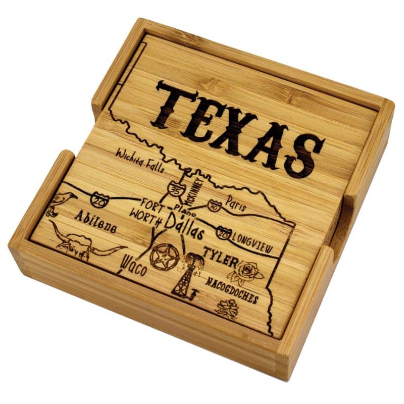 Custom Texas Puzzle Coaster Set - 2