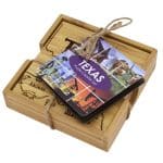 Custom Texas Puzzle Coaster Set - 3
