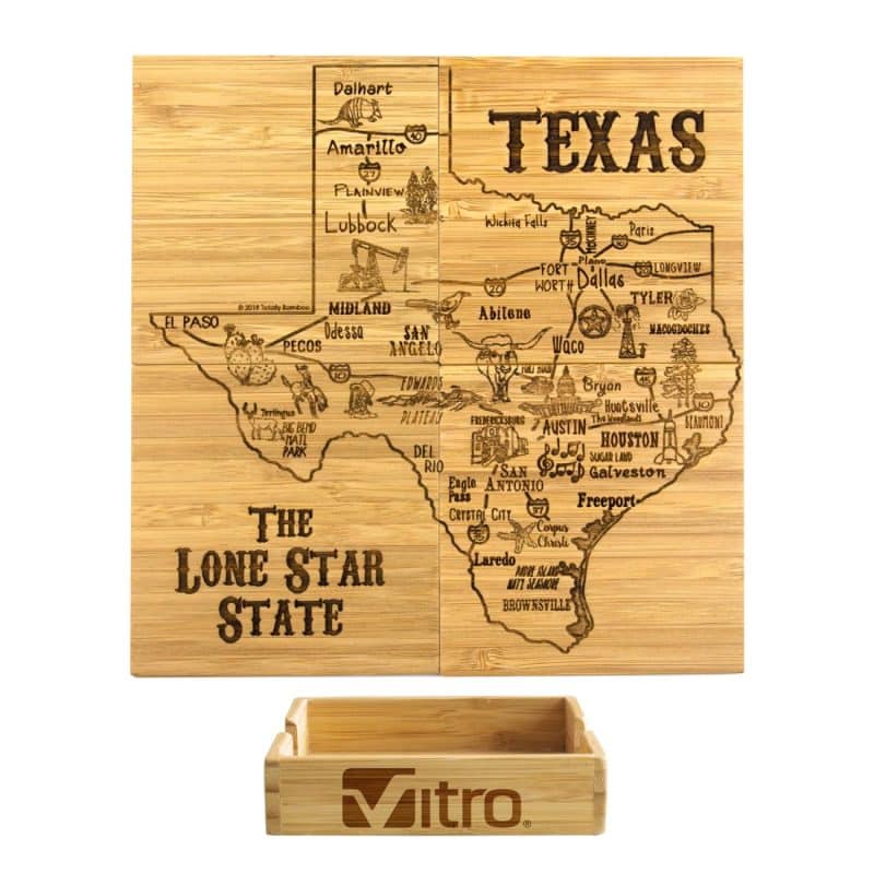 Custom Texas Puzzle Coaster Set