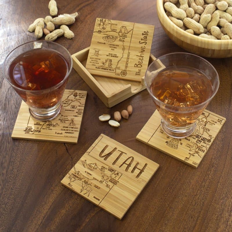 Custom Utah Puzzle Coaster Set - 1