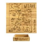 Custom Utah Puzzle Coaster Set