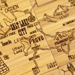 Custom Utah Puzzle Coaster Set - 4
