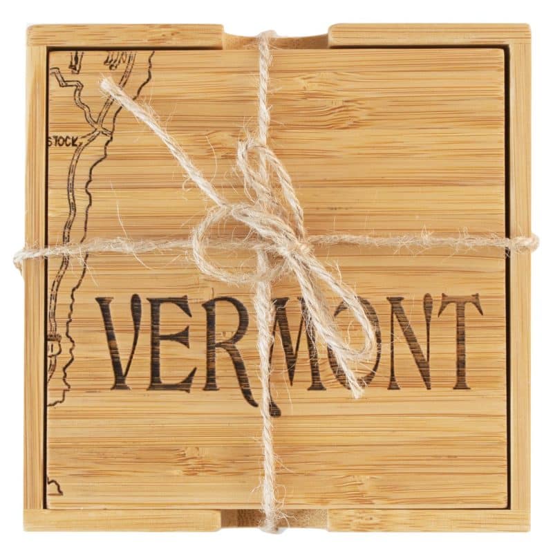 Custom Vermont Puzzle Coaster Set - 4