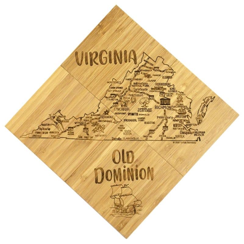 Custom Virginia Puzzle Coaster Set - 2
