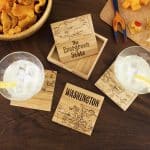 Custom Washington Puzzle Coaster Set - 1