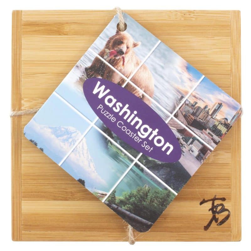Custom Washington Puzzle Coaster Set - 2