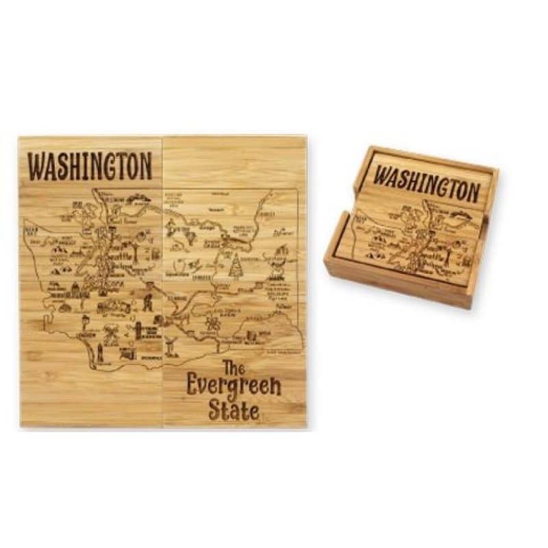 Custom Washington Puzzle Coaster Set - 5