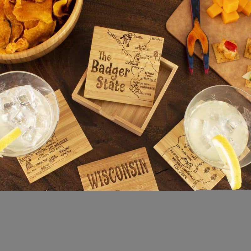 Custom Wisconsin Puzzle Coaster Set - 1