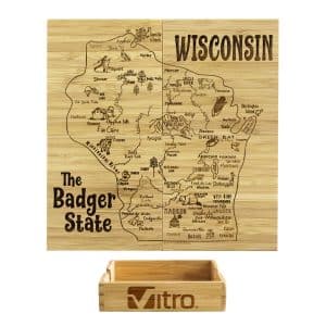 Custom Wisconsin Puzzle Coaster Set
