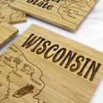 Custom Wisconsin Puzzle Coaster Set - 4