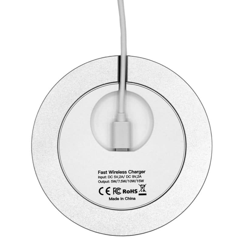 Custom iBevel Plus 15W Wireless Charger With Aluminum Trim - 4