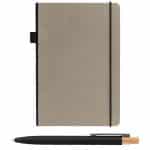 Custom Recycled Kraft Paper Cover Journal & Pen Set - A5 5.9" x 8.3" - Full-Color Inkjet - 2