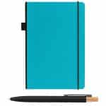 Custom Recycled Kraft Paper Cover Journal & Pen Set - A5 5.9" x 8.3" - Full-Color Inkjet - 3