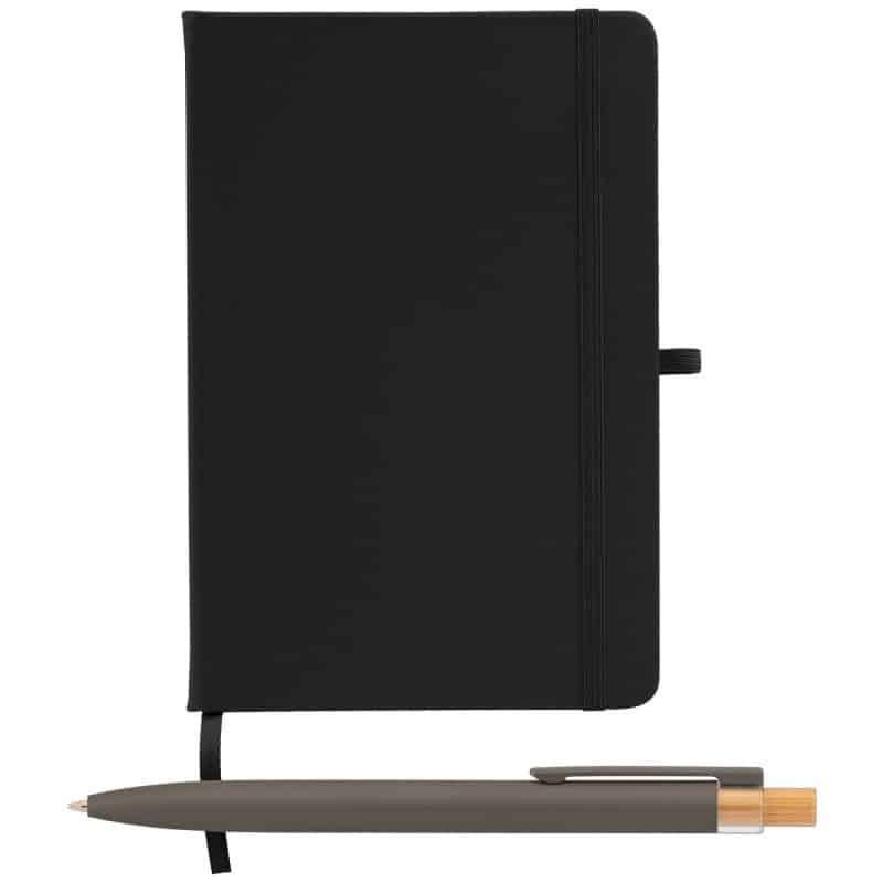 Custom Wilde Recycled Hard Cover Journal & Pen Set - A5 5.5" x 8.3" - Full-Color Inkjet - 1