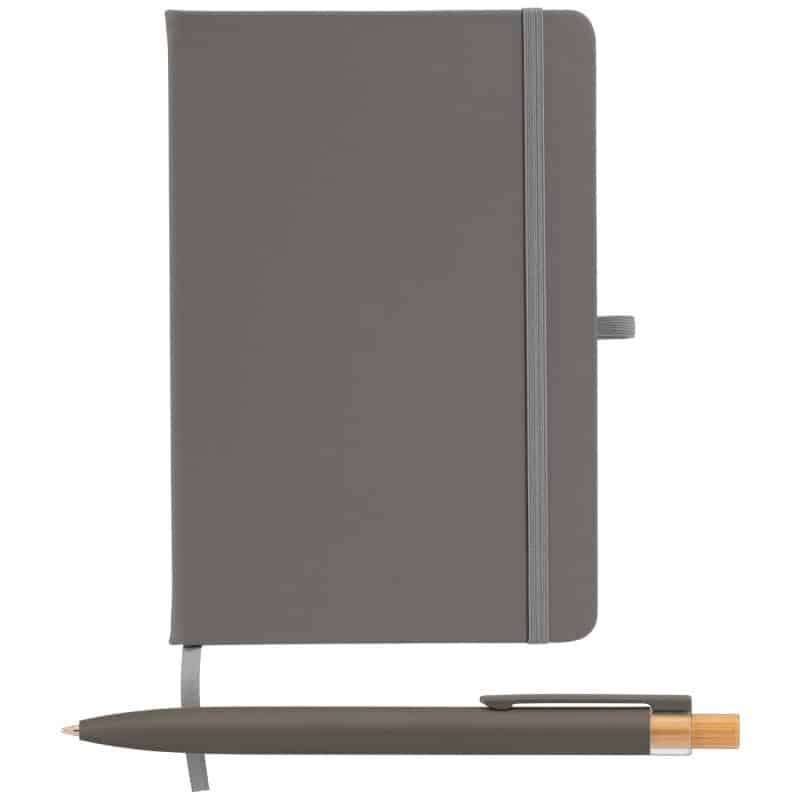 Custom Wilde Recycled Hard Cover Journal & Pen Set - A5 5.5" x 8.3" - Full-Color Inkjet - 4