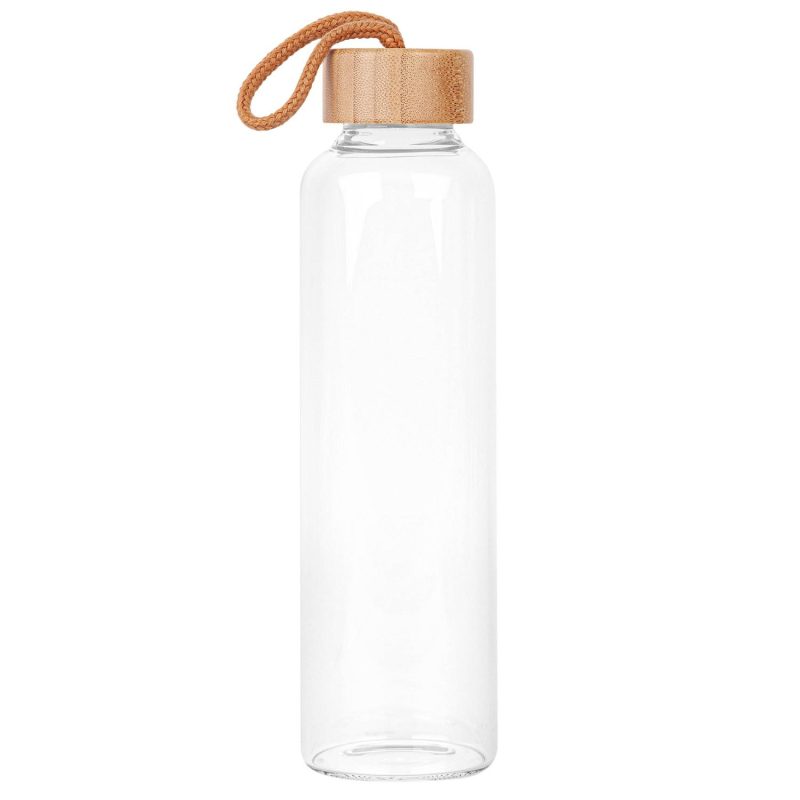 Custom 18 Oz. Vidro Glass & Bamboo Bottle - 1
